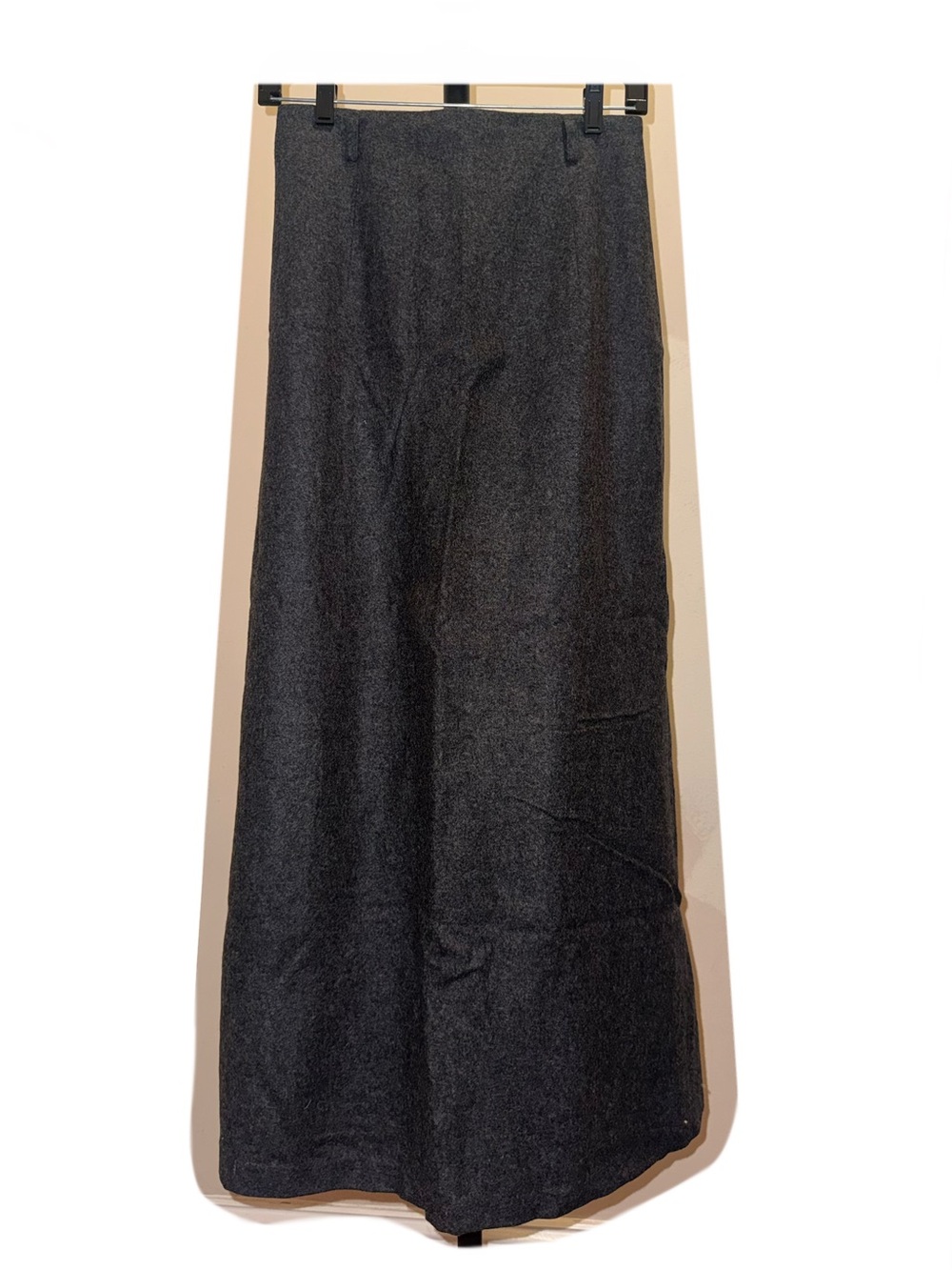 Gray Wool Maxi Skirt